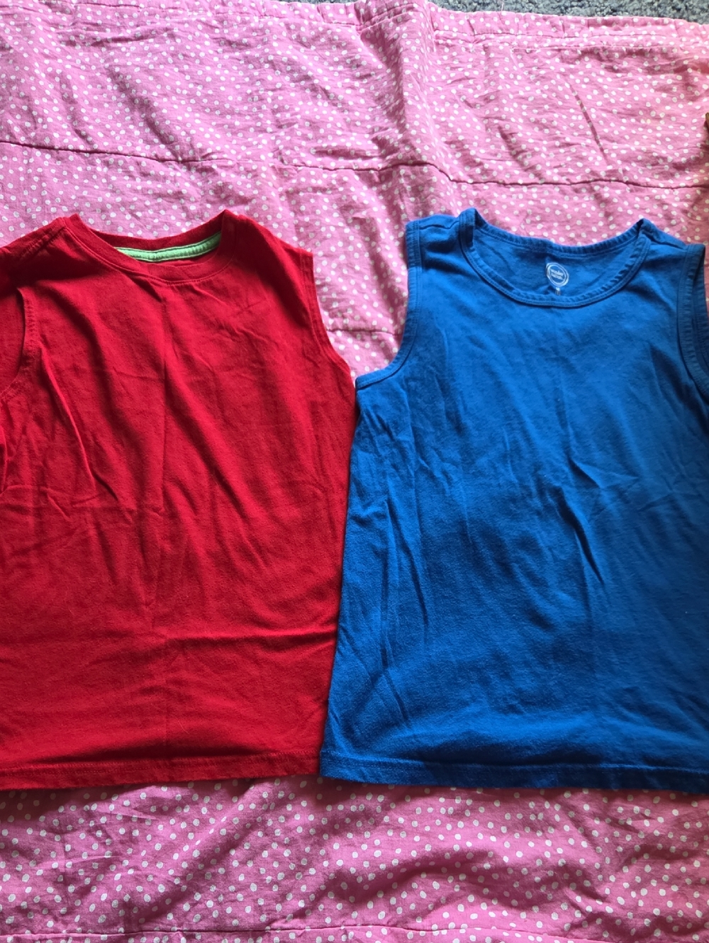 wonder nation Royal Blue & Red Sleeveless Kids Tank Top (2)